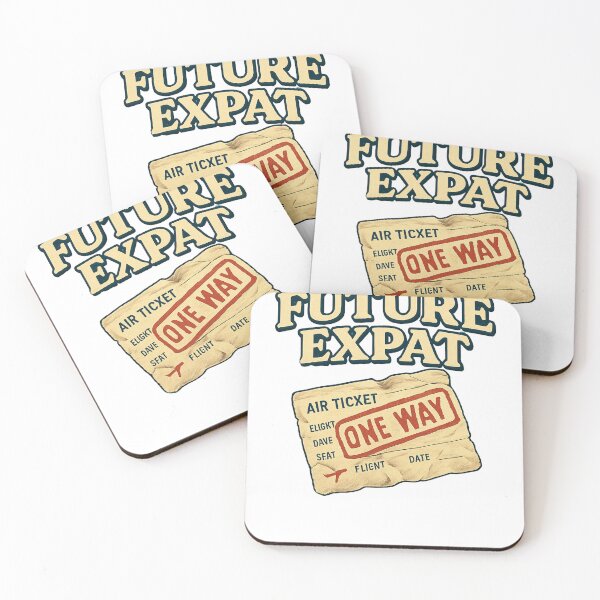 Item preview, Future Expat One Way Ticket Adventure Vintage Travel designed and sold by Retro-Anime9.