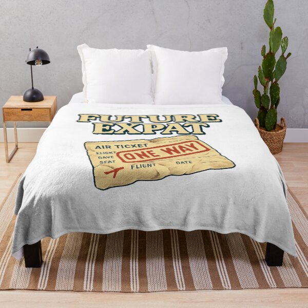 Item preview, Future Expat One Way Ticket Adventure Vintage Travel designed and sold by Retro-Anime9.