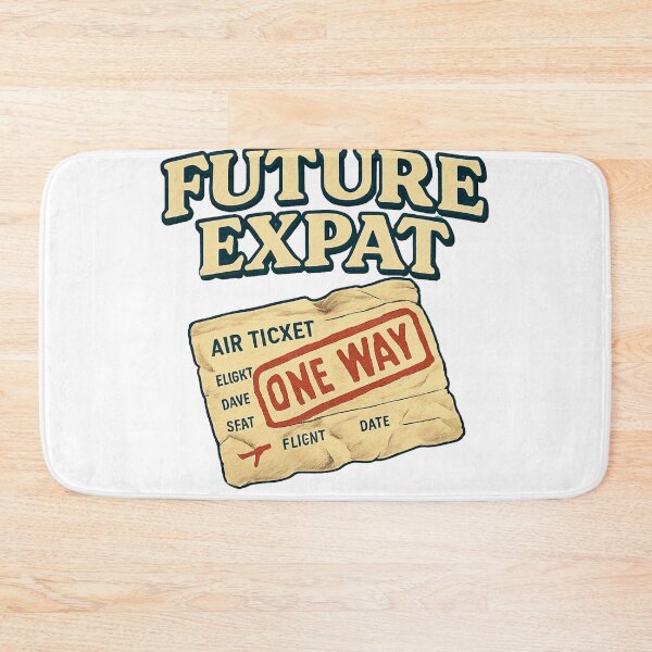 Item preview, Future Expat One Way Ticket Adventure Vintage Travel designed and sold by Retro-Anime9.