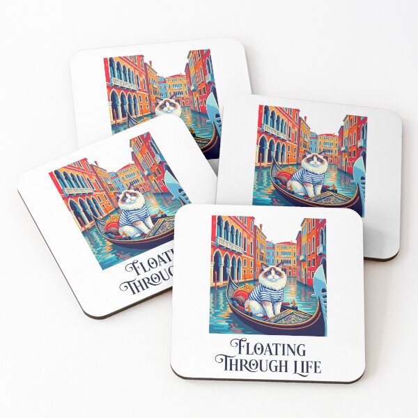 Item preview, Floating Through Life Venice Gondola Cat designed and sold by Quillway.