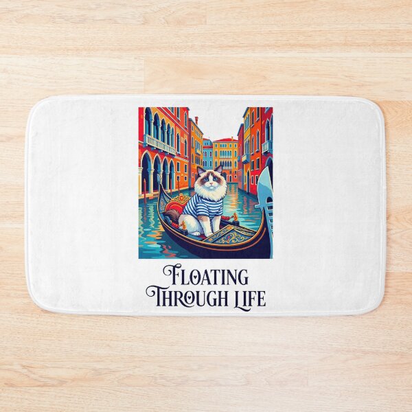 Item preview, Floating Through Life Venice Gondola Cat designed and sold by Quillway.