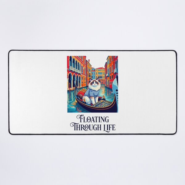 Item preview, Floating Through Life Venice Gondola Cat designed and sold by Quillway.