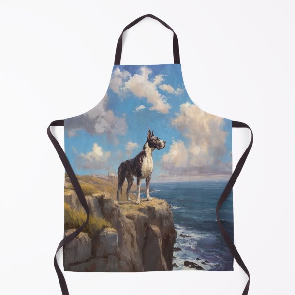 Item preview, A noble Great Dane standing proudly on a cliff overlooking the sea, Dogs in Motion designed and sold by CDC40.