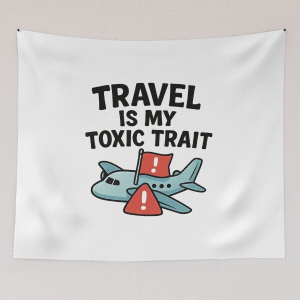 Item preview, Travel Is My Toxic Trait Adventure Vintage Travel designed and sold by Retro-Anime9.