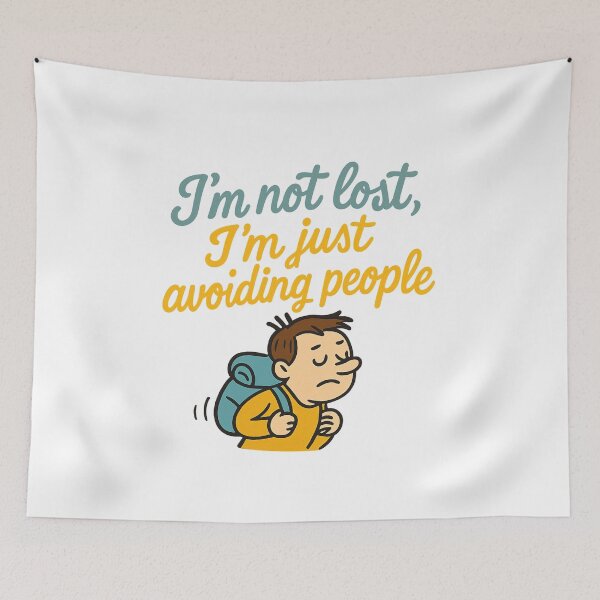 Item preview, I’m Not Lost, I’m Just Avoiding People Adventure Vintage Travel designed and sold by Retro-Anime9.