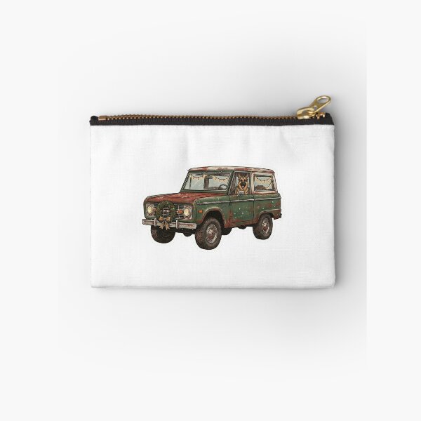 Item preview, Rustic Christmas German Shepard in Vintage Ford Bronco Sticker designed and sold by XploreNA.