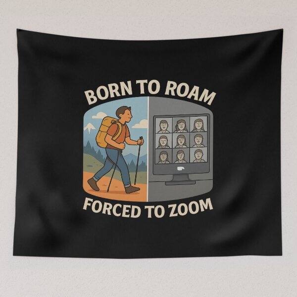 Item preview, Born to Roam, Forced to Zoom Adventure Vintage Travel designed and sold by Retro-Anime9.