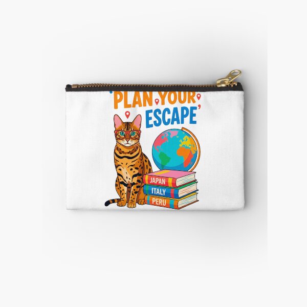 Item preview, Plan Your Escape Travel Planner Cat designed and sold by Quillway.
