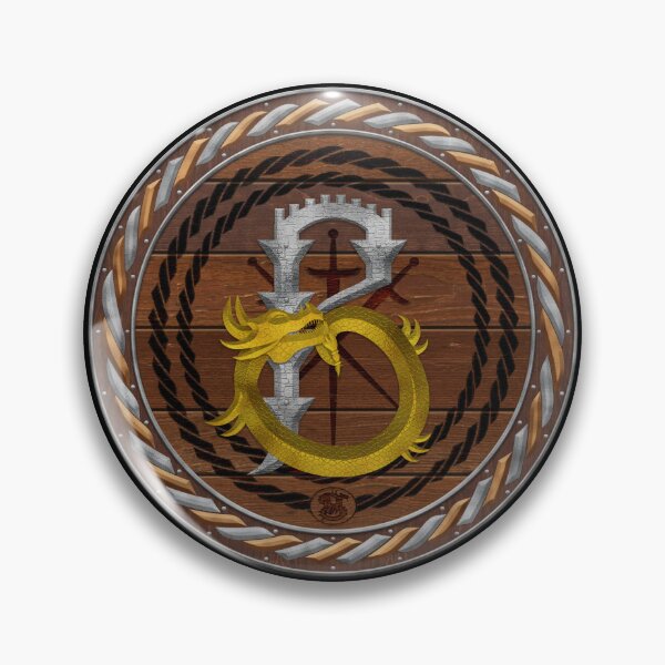 Item preview, Letter B of the Dragonfont Initial Capital Monogram on Shield Frame Silver and Copper 1 designed and sold by Swabcraft.