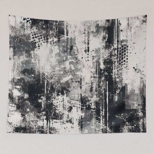 Item preview, Grungy Black Abstract  designed and sold by Myra365Art.