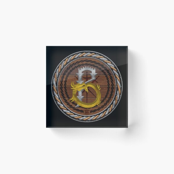 Item preview, Letter B of the Dragonfont Initial Capital Monogram on Shield Frame Silver and Copper 2 designed and sold by Swabcraft.