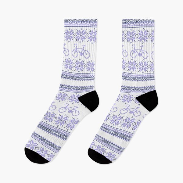 Item preview, Vintage Fair Isle Sweater Blue Bikes designed and sold by katecrashed.
