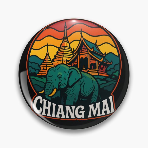 Item preview, Chiang Mai Thailand Retro Travel designed and sold by TomFrontierArt.