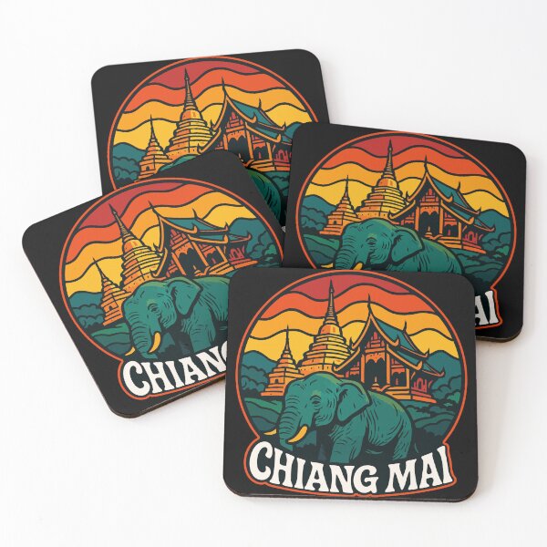 Item preview, Chiang Mai Thailand Retro Travel designed and sold by TomFrontierArt.