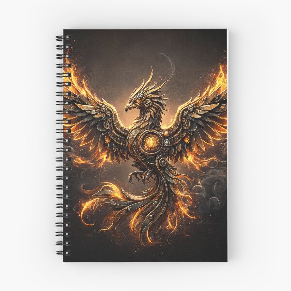 Item preview, Steampunk Phoenix in Flames – Vintage Background designed and sold by Papier Atelier Art.