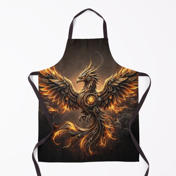 Item preview, Steampunk Phoenix in Flames – Vintage Background designed and sold by Papier Atelier Art.