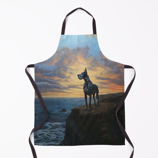 Item preview, A noble Great Dane standing proudly on a cliff overlooking the sea, Dogs in Motion designed and sold by CDC40.