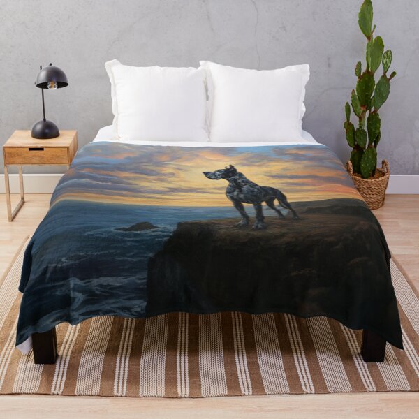 Item preview, A noble Great Dane standing proudly on a cliff overlooking the sea, Dogs in Motion designed and sold by CDC40.