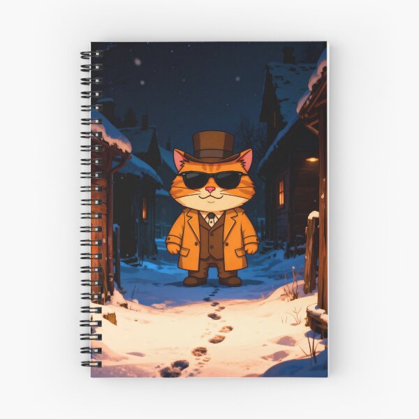 Item preview, Master Cat Stands Guard Under the Moonlight – Winter Mystery Begins designed and sold by SmartDesigner-.