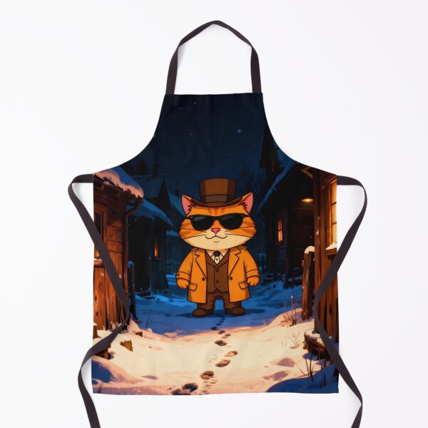 Item preview, Master Cat Stands Guard Under the Moonlight – Winter Mystery Begins designed and sold by SmartDesigner-.