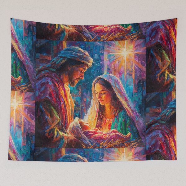 Item preview, Nativity Scene with Mary and Joseph designed and sold by Savannah Gibbs.