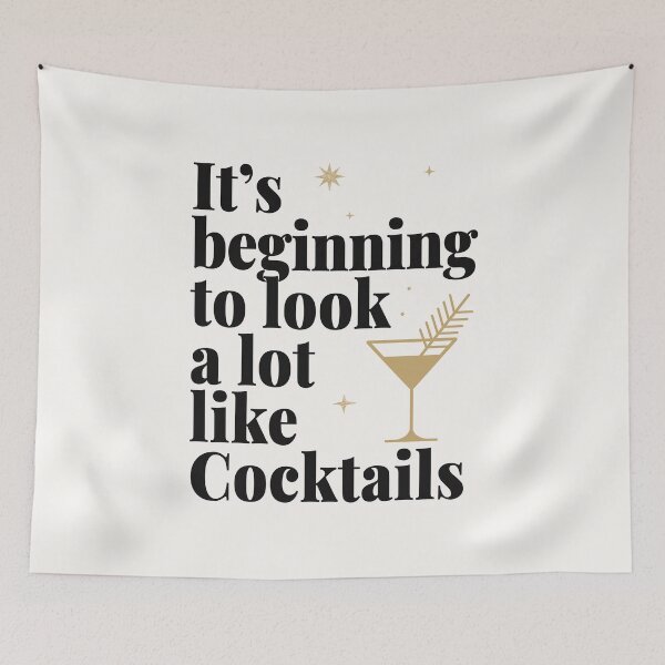 Item preview, It’s beginning to look a lot like cocktails party design designed and sold by It's all about SHE.