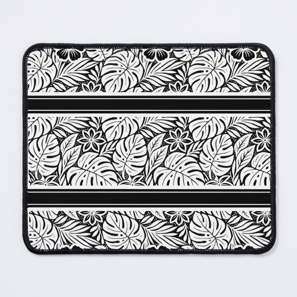 Item preview, White Stripes with Black Floral Ornament on Transparent Background designed and sold by InFrameVision.