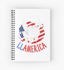 llamerica, llama Patriotic Llama Spiral Notebook