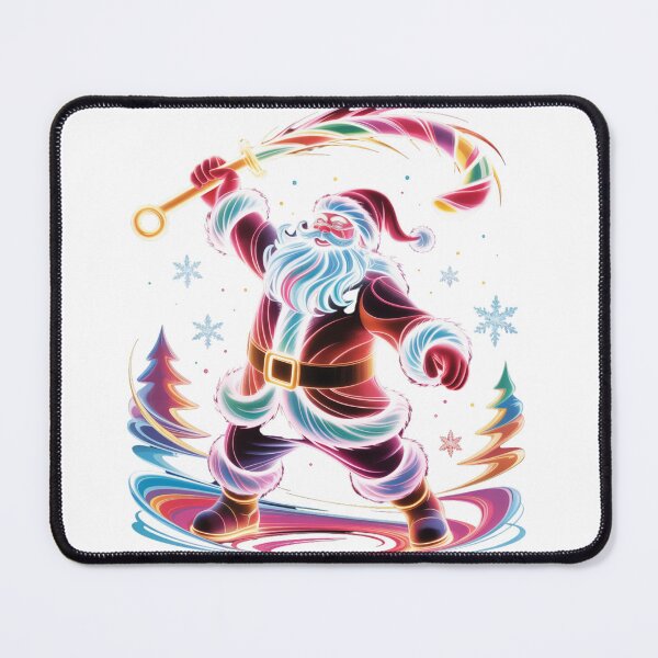 Item preview, Futuristic Neon Santa Claus – Vibrant Christmas Graphic designed and sold by AndrewYoko.