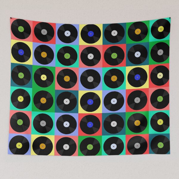 Item preview, Retro Vinyl Records Pop Art Grid designed and sold by DeeLulu.