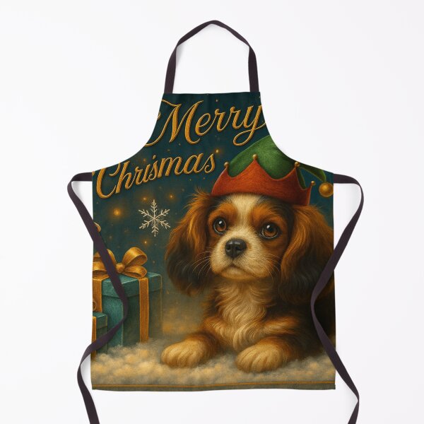 Item preview, Cavalier King Charles Spaniel Christmas Puppy – Premium Elf designed and sold by GivingJoy.