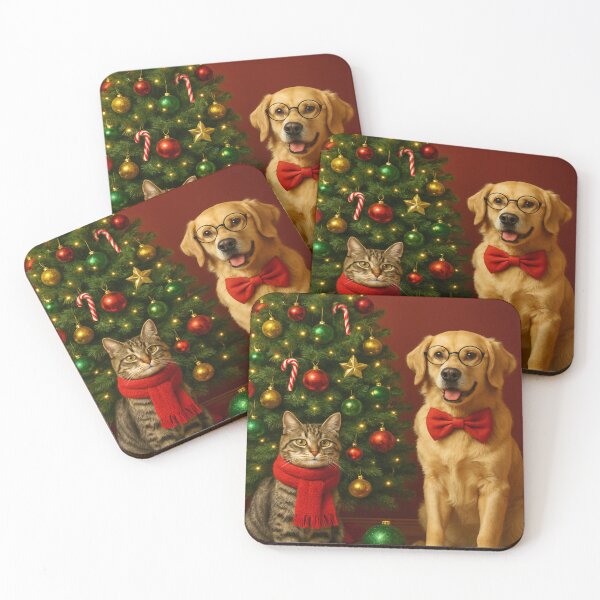 Item preview, Print "Festive pets" from the festive Christmas collection  designed and sold by Felia001.