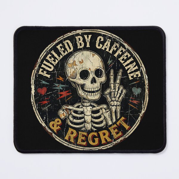 Item preview, Fueled by Caffeine and Regret - For Coffee Addicts designed and sold by zptees.