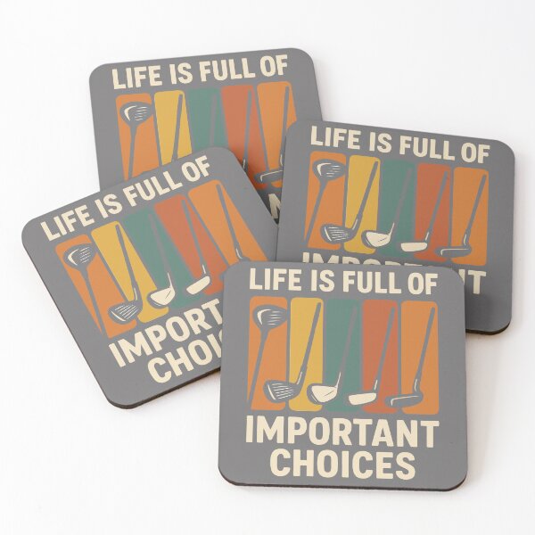 Item preview, Life Full Important Choices Retro Golf Clubs designed and sold by Zhaar.
