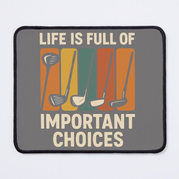 Item preview, Life Full Important Choices Retro Golf Clubs designed and sold by Zhaar.