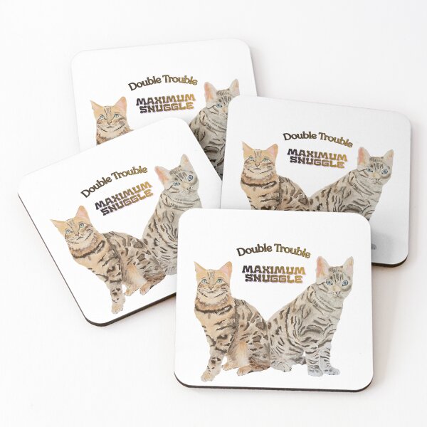 Item preview, Two Cats - Double Trouble Maximum Snuggle designed and sold by Kerry T.