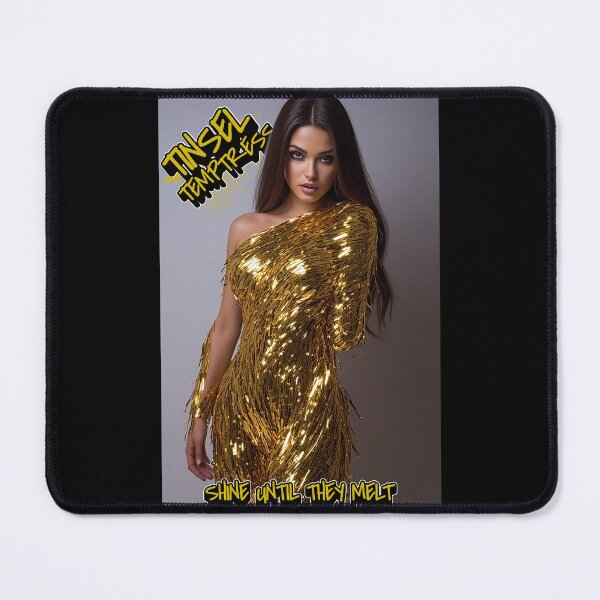 Item preview, Tinsel Temptress — Shine Until They Melt (Retro Holiday Glam Pin-Up) designed and sold by Mark Mentzer.