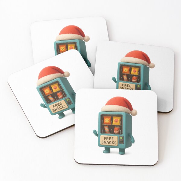 Item preview, Cute Santa Vending Machine - Giving Free Snacks for Christmas | Kawaii Fun Christmas Art designed and sold by Moons Studio.