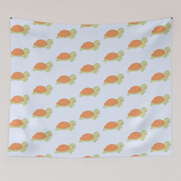 Item preview, cute green sea turtle designed and sold by winterpumpkin.