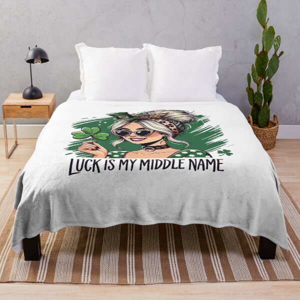 Item preview, Luck Is My Middle Name Shamrock Irish Fun designed and sold by LuminOrb.