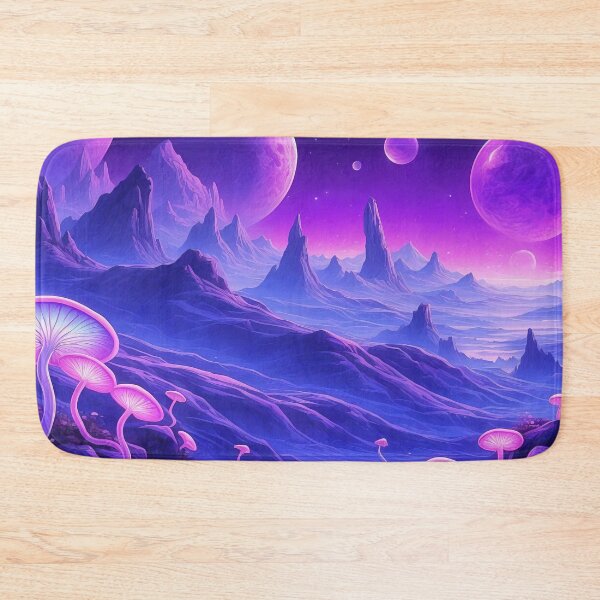 Item preview, Mystic Neon Worlds Beneath Luminous Alien Skies designed and sold by ArtComixHaven.