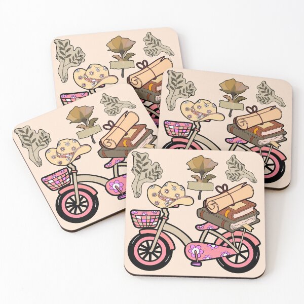 Item preview, Vintage Floral Bike with Books Clipart designed and sold by digitaldemart.