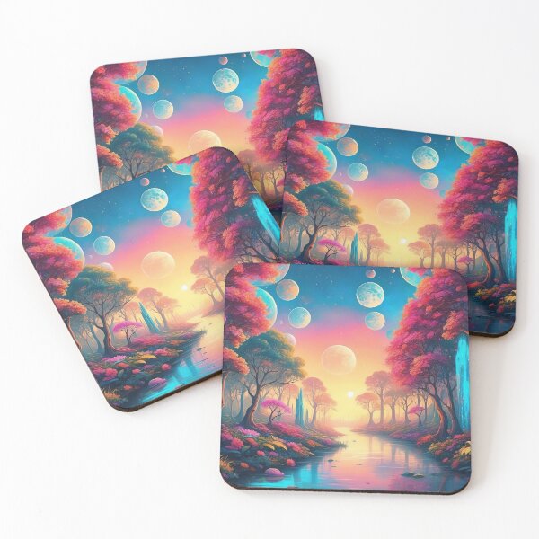Item preview, Enchanted Dreamscape River Beneath Floating Celestial Moons designed and sold by ArtComixHaven.