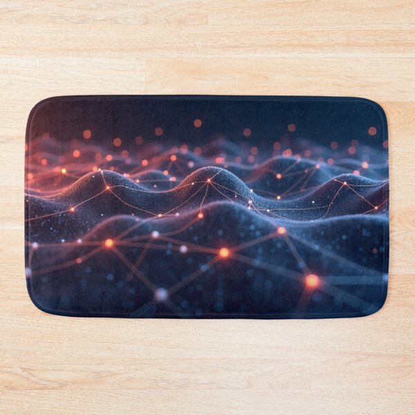 Item preview, Interconnected Neon Waves Digital Energy Flow designed and sold by ArtComixHaven.