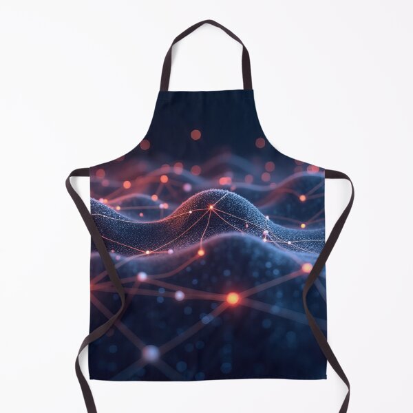 Item preview, Interconnected Neon Waves Digital Energy Flow designed and sold by ArtComixHaven.