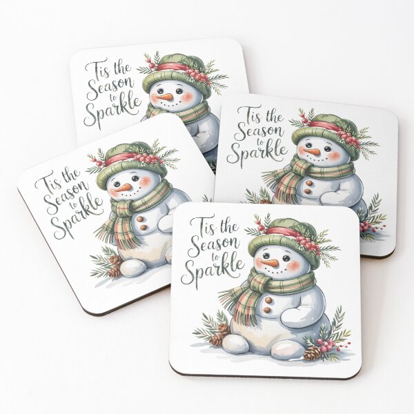 Item preview, Copy of Tis the Season to Sparkle Snowman – Vintage Watercolor Christmas Art, Cozy Winter Holiday PNG, Transparent Background, Festive Snowman Clipart T-Shirt  designed and sold by podlook.