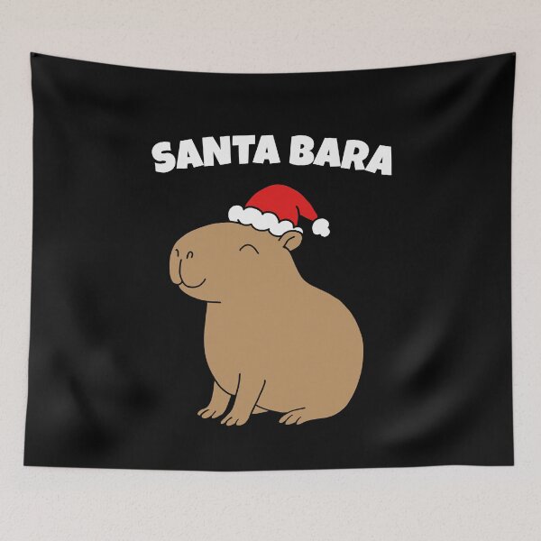 Item preview, Copy of Smiling Santabara – Cartoon Capybara in Santa Hat designed and sold by EmeraldeaArt.
