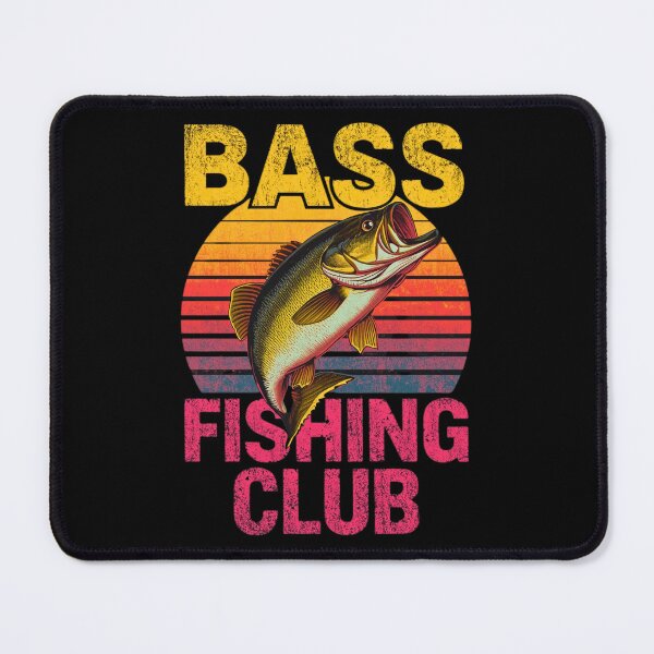 Item preview, Retro Bass Fishing Club – Vintage Largemouth Bass Jumping Sunset Design for Fishermen designed and sold by Morgen Design Studio.