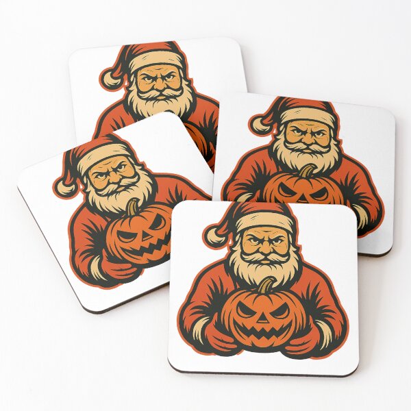 Item preview, Evil Santa Holding a Pumpkin designed and sold by VivaThread.