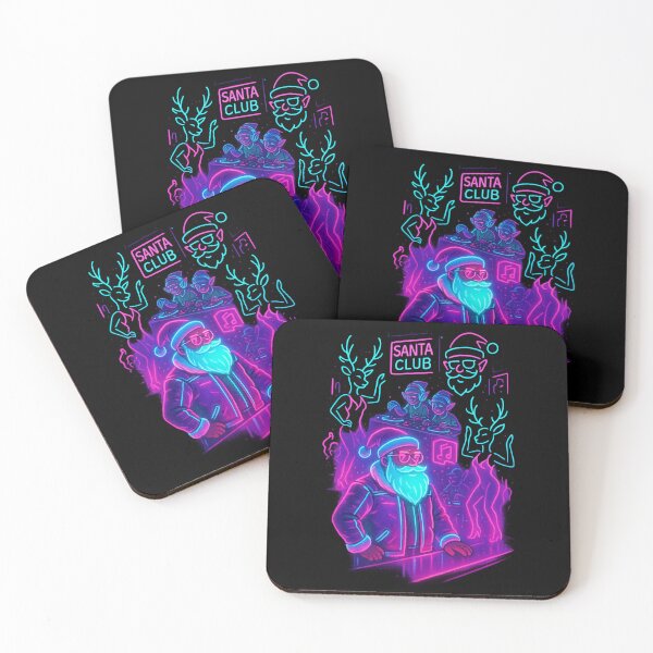 Item preview, Neon Santa Club – Retro Christmas Party Design designed and sold by Kotalo.
